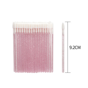 50 cái/túi Pha Lê Long Lanh Xử Lý Son Môi Trang Điểm Bàn Chải Dùng Một Lần Lip Gloss Wand <span class=keywords><strong>Applicator</strong></span> - Product Image 4