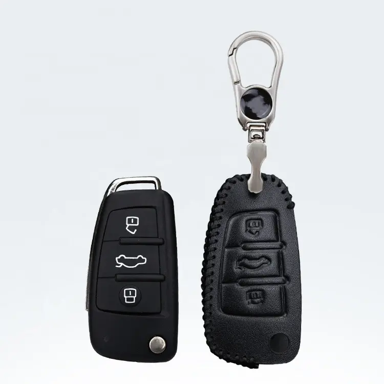 High Quality Bulk Sale Protective Leather Car Key Cover Key Case for Audi