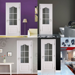 Imprimación blanca rimer moldeado Puerta de dormitorio para Canadá irrompible de la puerta de vidrio templado de vidrio blanco de entrada de baño - Product Image 2