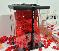 Meilleures ventes de ours en roses dans une boîte cadeau 25/40 cm Ours en peluche en mousse de rose pour la Saint-Valentin Cadeau 2025