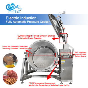 Ollas Industriales Grandes para Cocinar Arroz al Vapor y Frijoles, Olla a Presión de Acero Inoxidable, Máquina de Cocina Automática Comercial - Product Image 2