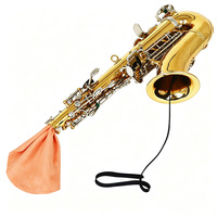 High End Soft Brass Instrument Cleaning Cloth Multi Purpose Wipe for Outer Paint Inner Hole and Curved Pipe Maintenance