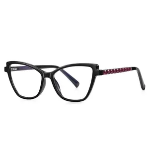 2130新モデル女性メンズ高品質ヒンジ眼鏡光学メガネフレーム猫眼眼鏡tr90フレーム