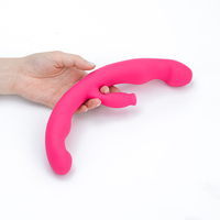10 Speeds Tongue Vibrating Double Head Lesbian Japanese Massage Wand Vibrator Dildo for Lesbian