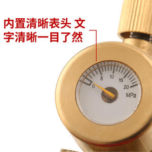 Régulateur de pression de dioxyde de carbone tout en cuivre, jauge de précision à une seule étape de 1,6 bars pour le chauffage à économie de gaz - Product Image 3