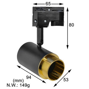 Soporte para Lámpara de Riel LEDEAST TG408-2L <span class=keywords><strong>GU10</strong></span> MR16, Tapa de Extremo Personalizada, Soporte para Foco de Riel, para Sistema de Iluminación de Riel - Product Image 2