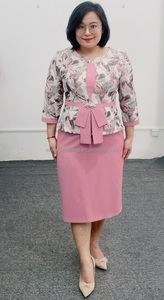 Trajes de Vestir Modernos con Diseño de Lazo Rosa para Mujer, Conjuntos de Ropa para Mujer Talla Grande, Atuendo para Dama, Traje para Iglesia - Product Image 2
