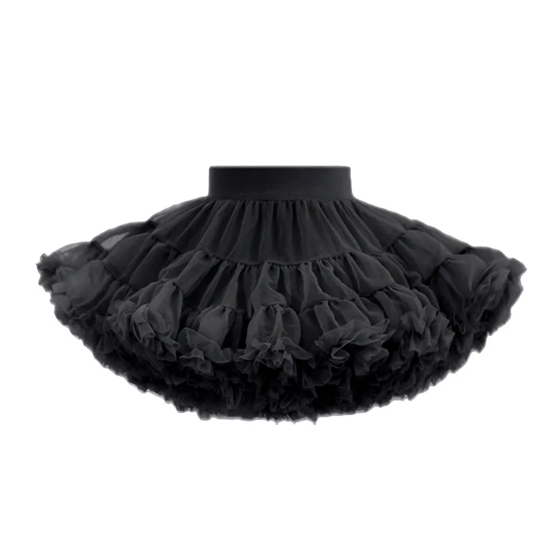 Best Selling Children's clothing Sweet and cute Solid color black Half length princess skirt tutu skirt for daily wear