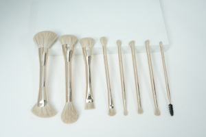 Juego de Brochas de Maquillaje de Doble Punta OEM ODM, Brochas Profesionales para Rostro y <span class=keywords><strong>Ojos</strong></span>, Mango de Metal, Empaque con Logotipo Personalizado para Venta al Por Mayor - Product Image 6