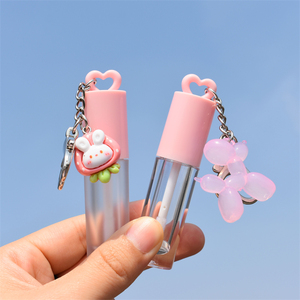 Tubo Vuoto Personalizzato per Lucidalabbra e Balsamo Labbra da 2,5ml, in Plastica ABS+AS con Tappo a Vite Rosa e Pennello, <span class=keywords><strong>Packaging</strong></span> Cosmetico - Product Image 4