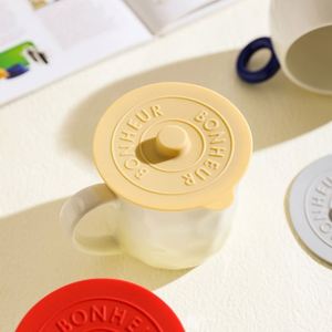 Hot Sale Minimalist Food Grade Silicone Cup Lid Dustproof Leakproof Multi-function Cover for <b>Mug</b> Ceramic Cup - Product Image 3