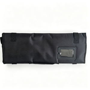Portable Canvas Chef Knife <strong>Tool</strong> <strong>Roll</strong> Waterproof &amp; Wear-Resistant 10-14 Pockets Buckle Closure Outdoor Restaurant Storage - Product Image 6