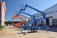 Tragbarer Teleskop-Hubsteiger 12m-24m, Anhänger-Arbeitsbühne, Anhänger-Hubarbeitsbühne, kleine Gelenk-Arbeitsbühne, Nifty Lift, Anhänger-Boomlift