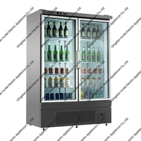 Mini refroidisseur de boissons SC-520K Double porte à tirer boissons refroidies par air réfrigérateur réfrigérateur pour eau purifiée