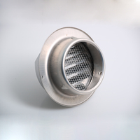 201 Cache de ventilation mural en acier inoxydable brossé, capot d'évacuation épaissi, grille extérieure pour conduit CVC