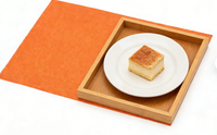 Napperon rectangulaire en PVC tissé, couleur unie, imprimé à chaud, écologique, classique et personnalisé pour la décoration de restaurants et d'hôtels