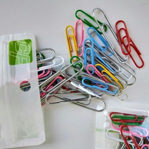Clips de papier colorés en sachets, clips de papier créatifs pour étudiants/bureaux, porte-documents/factures, sachets auto-adhésifs, fournitures de bureau. - Product Image 1