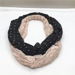Women's New Design Elastic Hair Bands <strong>Lace</strong> Bronzing <strong>Headband</strong> Fashion Hair Accessories - Product Image 6