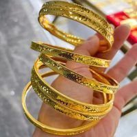 Brazalete de Oro Real de 24K, Martillado, Joyería Fina, Diseño de Lujo para Compromiso, Brazalete de Oro de 24K Grabado a Mano y Personalizado