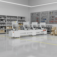 Máquina de Soldadura Automática de PVC de Doble Cara para la Fabricación de Marcos de Ventanas y Puertas sin Costuras, Soldadora de 4 Cabezas