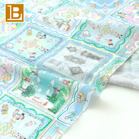 BILU Faible MOQ Tissu 100% Coton Personnalisé à Impression Numérique Motif Dessin Animé pour Vêtements d'Enfants