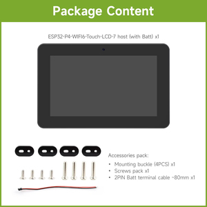 Waveshare ESP32-P4-WIFI6 Écran tactile tout-en-un HMI 7/8/10,1 pouces, carte de développement, tactile 10 points, double microphone/haut-parleur K662 - Product Image 3