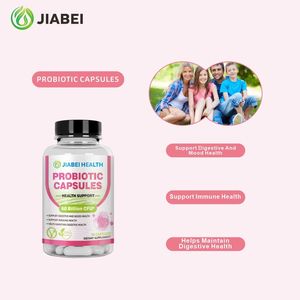 Cápsulas Probióticas OEM ODM, 60 Mil Millones de UFC, Apoyo Digestivo, Inmunológico y para el Estado de Ánimo, para Todas las Edades, Suplemento Dietético Vegano, Venta al Por Mayor de Fábrica - Product Image 1
