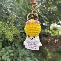 Porte-clés amusant en forme d'épi de maïs, fait main en alliage, crocheté, pour le soutien émotionnel, jouet poupée de soutien émotionnel au design original