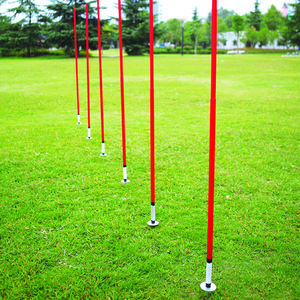 축구 훈련 장비 민첩성 슬라롬 극 세트 축구 민첩성 훈련 폴플라스틱 코칭 스틱 - Product Image 1