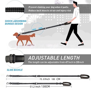Correa Doble para Perro de Nailon con Liberación Rápida, Reflectante y Acolchada para Seguridad en el Tráfico de Mascotas - Product Image 6