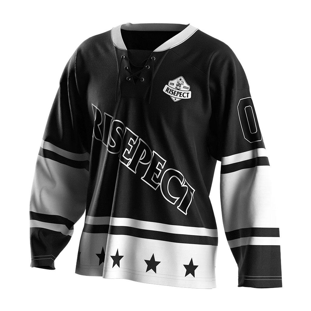 Quick Dry Men'S Embroidery Training Long Sleeve Oversized Wear Sublimation  Print Field Clothing Reversible Ice Hockey Jersey