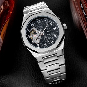 Orologio da Polso Meccanico Automatico di Lusso OEM con Numeri Arabi Blu per Uomo, Personalizzabile con Etichetta Privata - Product Image 1