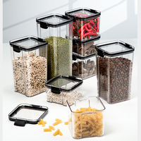 Sans BPA 16 pièces Transparent capacité différente en plastique scellé boîtes cuisine organisateur alimentaire empilable boîte de rangement ensemble de conteneurs