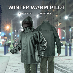 Custom Casual Winter Warm Padded <b>Pilot</b> Retro Windproof Waterproof MA1 Flight Bomber <b>Jacket</b> Stand Collar Zipper Closure for Men - Product Image 2
