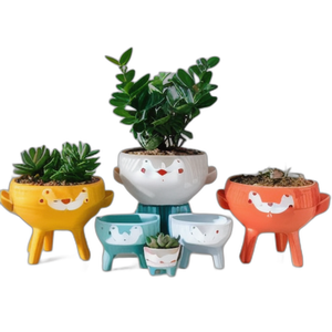 Casa di riscaldamento resina Travel bug fioriera in verde vintage e <span class=keywords><strong>ecru</strong></span> per piante di erbe succulente, o fiore - Product Image 5