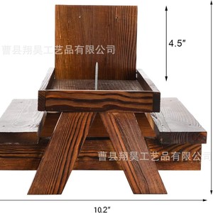 ที่ให้อาหารกระรอกไม้กลางแจ้ง ทำจากไม้เนื้อแข็ง ขนาด 10.2 นิ้ว x 4.5 นิ้ว เป็นมิตรกับสิ่งแวดล้อม ใช้เป็นโต๊ะให้อาหารสัตว์เลี้ยงสำหรับใช้ในบ้าน - Product Image 1
