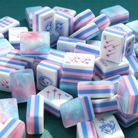 20 % de réduction sur la prévente : Ensemble de Mahjong américain de luxe moderne, portable, en acrylique, pour divertissement