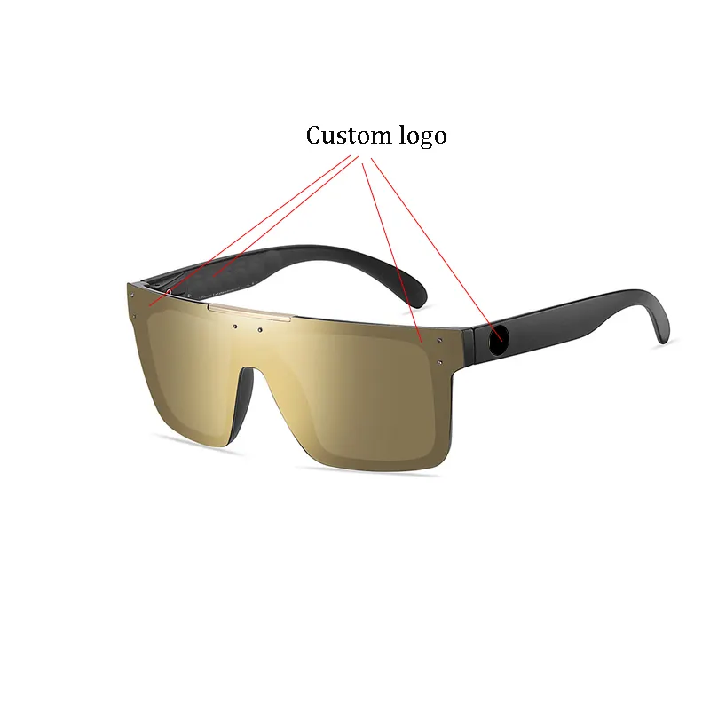 Logotipo personalizado luxo Heat Wave marca óculos polarizados quadrado lente Conjunta Mulheres homens óculos de sol UV40