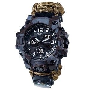 สินค้าใหม่ปี 2023 นาฬิกาอัจฉริยะสำหรับภัยพิบัติ อุปกรณ์ปฐมพยาบาลกลางแจ้ง สร้อยข้อมือเอาตัวรอดแบบยุทธวิธีทำมือ นาฬิกาพาราคอร์ด - Product Image 6