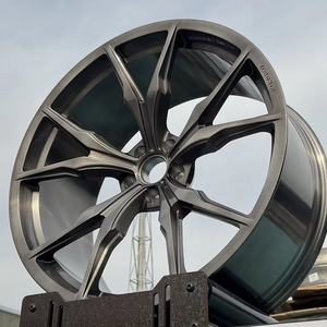 Rines de Aleación de Aluminio Forjado Personalizados de 18*8J 5X112 5X114.3 5X108 5X100 5X120, Diseño Multirradio, Color Gris Cepillado, Cóncavos Profundos para Automóviles - Product Image 1