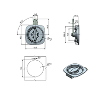 Boîte à outils de serrure ronde d'armoire en alliage de Zinc de haute qualité