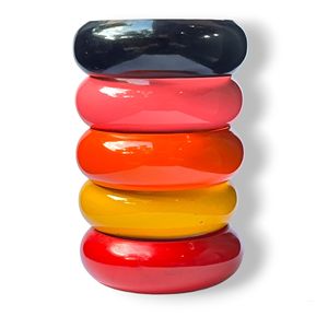 Ensemble de bracelets Jashn-e-Rang, collection de bracelets en laque faits à la main, design ethnique multicolore vibrant pour femmes et filles - Product Image 1