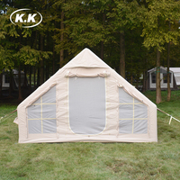 Kawagebo Kamp (KK) 13' X 10' Tiup 12 orang ㎡   Tenda Glamping Camping Luar Ruangan dari Kain Benang Stretch Udara Besar