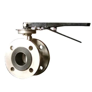 Double Flange Ss 316 Butterfly Valve 2 Inch Stainless Steel Standard Ductile Iron Water Manual Medium Temperature General EPDM