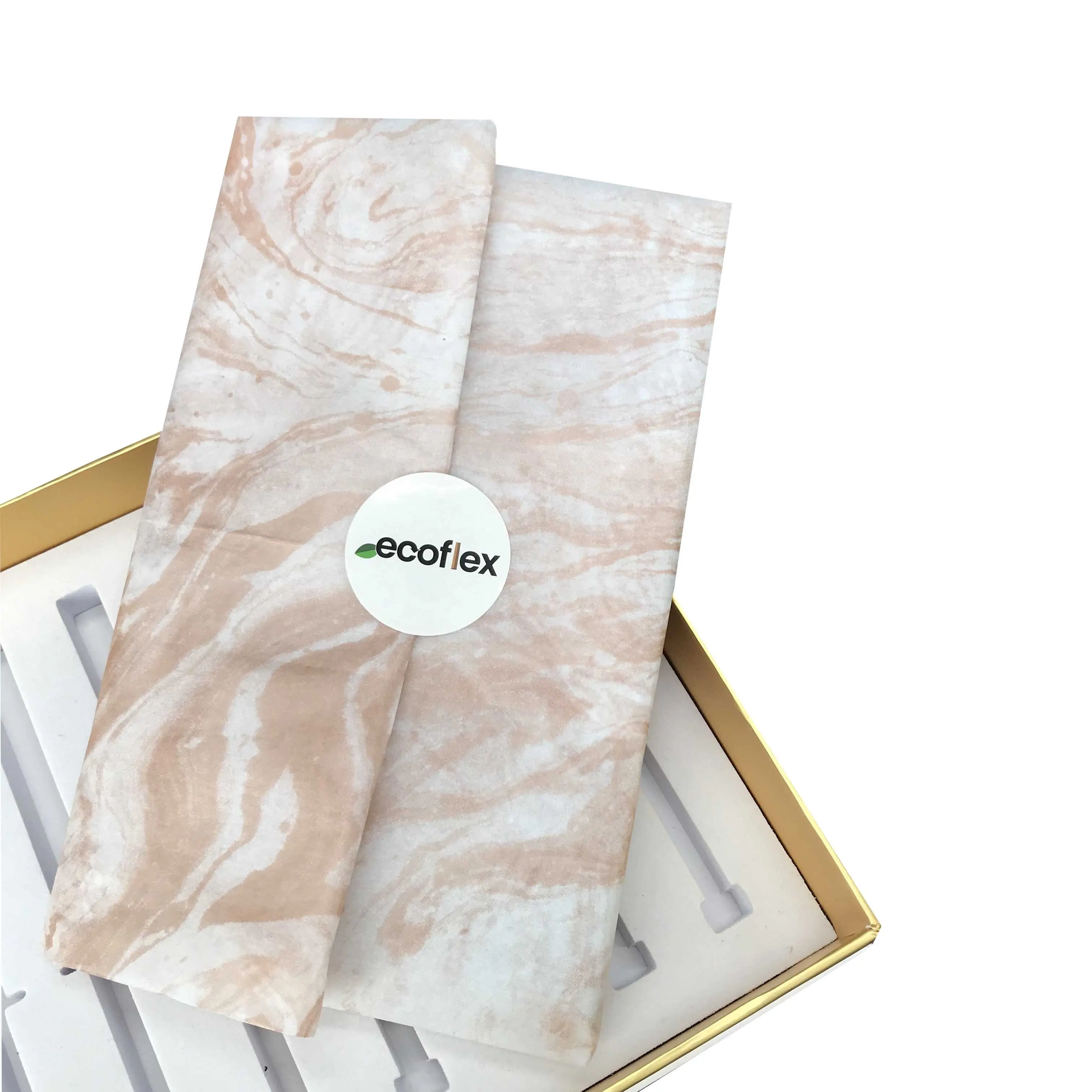 Recycelbares beliebtes Verpackungs papier aus Rosé gold-Marmor-Gewebe Benutzer definiertes Geschenk papier