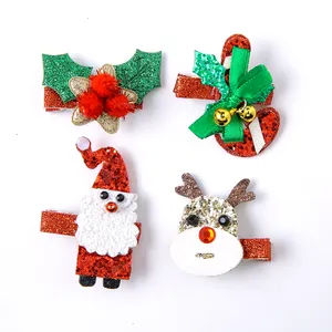 Horquilla de cabeza de Reno de Navidad para niña, accesorios para el cabello de Papá Noel, campana de amor, estrella, hierba, bola