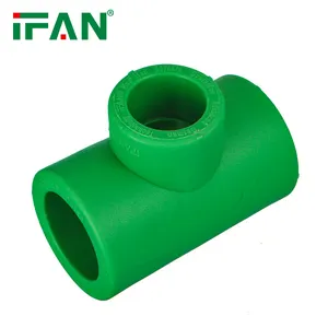 IFANPlus Acessórios para tubos PPR Duráveis Verde 20-125mm Encaixe PPR Reduzir Tee PPR Acessórios para encanamento