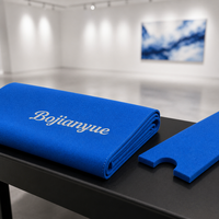 Tissu de billard bleu roi de remplacement, bandes de coussin prédécoupées, points de visée ronds, rail noir