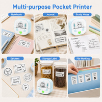 Mini Imprimante d'Étiquettes Thermiques Sans Encre Portable pour Vêtements de Bébé, Organisation du Rangement des Jouets et Impression d'Autocollants