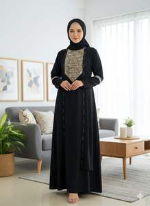 Tendance 2026 : Abaya Modeste du Moyen-Orient pour Femme, Robe Brodé de Paillettes, Style Dubaï, Inspirée du Ramadan et de l'Aïd, pour Musulmanes - Product Image 4